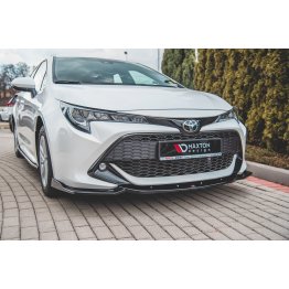 Накладка сплиттер на передний бампер Вар2 на Toyota Corolla XII Hatchback / Touring Sports